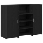 vidaXL Bureau de réception chêne noir 135x50x103 5cm bois d'ingénierie