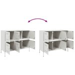 vidaXL Buffet blanc 100 5x39x79 cm acier
