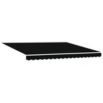 vidaXL Store Rétractable Manuel Noir 400x300 cm
