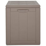 vidaXL Boîte de rangement de jardin 180 L Marron PP aspect bois