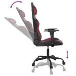vidaXL Chaise de jeu Noir et rouge bordeaux Similicuir