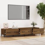 vidaXL Meuble TV Chêne marron 150x34 5x30 cm Bois d'ingénierie