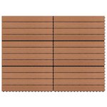 vidaXL Carreau de terrasse 6 Pièces Marron 60 x 30 cm WPC