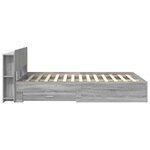 vidaXL Cadre de lit avec rangement Sonoma gris 140 x 200 cm