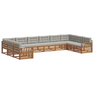 vidaXL Ensembles de canapés avec coussin 4 Pièces Gris Naturel et Clair