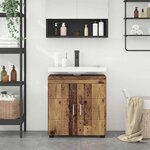 vidaXL Armoire de lavabo de salle de bain avec porte TULUM Bois ancien