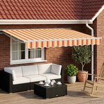 vidaXL Cadre de store manuel avec LEDs 3 5 x 2 5 m