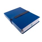 Chemise Extensible Balacron Sans Rabat Sangle Scratch - 24x32cm - Bleu Foncé - X 10 - Exacompta