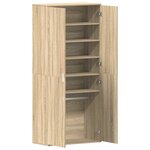 vidaXL Cabinet à chaussures Marron 80 x 39 x 180 cm Bois d'ingénierie