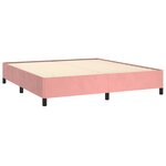 vidaXL Sommier à lattes de lit avec matelas Rose 160x200 cm Velours