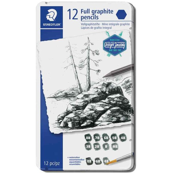 Boite de 12 Crayons graphite Mars Lumograph pure graphite STAEDTLER