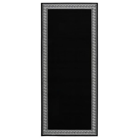 vidaXL Tapis BCF Noir avec motif 100x200 cm