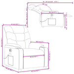 vidaXL Fauteuil de massage inclinable électrique cappuccino similicuir