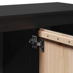 vidaXL Meuble TV Noir 103x36 5x52 cm Bois de pin massif