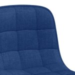 vidaXL Chaise pivotante de salle à manger Bleu Tissu