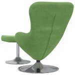 Fauteuil œuf vidaXL avec repose-pieds en velours vert clair