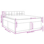 vidaXL Sommier à lattes de lit avec matelas Crème 180x200 cm Tissu