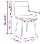vidaXL Chaises à manger lot de 4 jaune velours