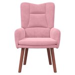 vidaXL Fauteuil relaxant Rose 63 x 67 x 94 cm Velours