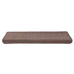 vidaXL Tapis d'escalier 15 pièces 65 x 21 x 4 cm Marron Bord rectangulaire
