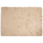 vidaXL Tapis en fausse Tafalla Beige 140 x 200 cm Polyester