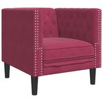 vidaXL Ensemble de canapé Chesterfield et traversins 3 Pièces velours