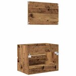 vidaXL Set de Meubles de Salle de Bain avec tiroir 2 Pièces Bois Ancien