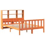 vidaXL Lit bibliothèque sans matelas cire marron 160x200cm bois massif