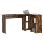 vidaXL Bureau Chêne fumé 142 x 102 x 73 cm Bois d'ingénierie