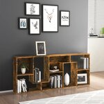 vidaXL Bibliothèque Chêne fumé 67x24x161 cm Bois d'ingénierie