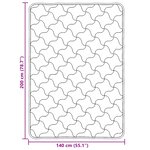 vidaXL Duvet d'hiver Rose 140 x 220 cm Microfibre et polaire Teddy