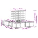 vidaXL Cadre de lit avec stockage Blanc 140 x 190 cm bois