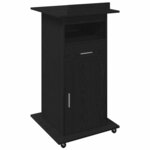 vidaXL Podium avec roue Chêne noir 55 x 55 x 107 cm Bois d'ingénierie