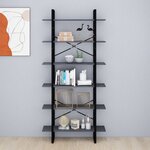 vidaXL Armoire haute Gris 100x30x210 cm Bois de pin solide