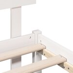 vidaXL Cadre de Lit avec Tête de Lit Blanc 80x200 cm Bois Massif de Pin
