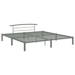 vidaXL Cadre de lit Gris Métal 200 x 200 cm