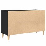 vidaXL Buffet chêne noir 100x36x60 cm bois d'ingénierie