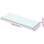 vidaXL Panneaux d'étagère 2 Pièces Verre Transparent 50 x 12 cm