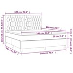 vidaXL Sommier à lattes de lit matelas et LED Noir 180x200 cm Velours