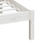 vidaXL Cadre de lit sans matelas blanc bois massif