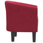 vidaXL Chaise cabriolet rouge bordeaux velours