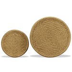 vidaXL Table basse 2 Pièces jute naturelle
