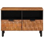 vidaXL Meuble TV avec tiroir Finition Acacia Brun 70 x 33 x 46 cm