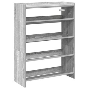 vidaXL Étagère à chaussures sonoma gris 60x25x81 cm bois d'ingénierie