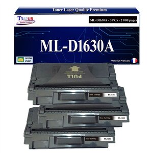 T3AZUR - 3x Toners compatibles avec Samsung MLD-1630A D1630A pour Samsung ML-1630 ML-1630W SCX-4500 SCX-4500W
