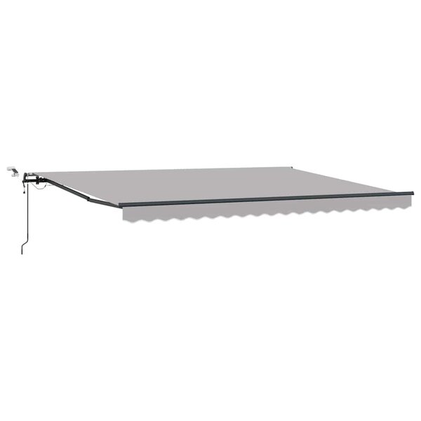 vidaXL Auvent Rétractable with Gris clair 450 × 350 cm tissu