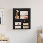 vidaXL Étagère à magazines avec étagère Chêne noir 60 x 12 x 70 cm