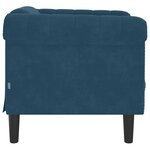 vidaXL Fauteuil bleu velours