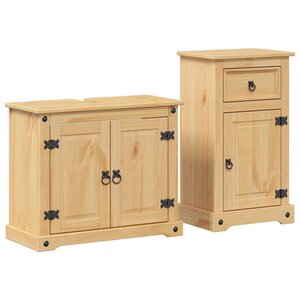 vidaXL Ensemble de meubles salle de bain 2 Pièces Corona bois pin massif