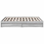 vidaXL Cadre de lit avec tiroirs sans matelas sonoma gris 120x200 cm